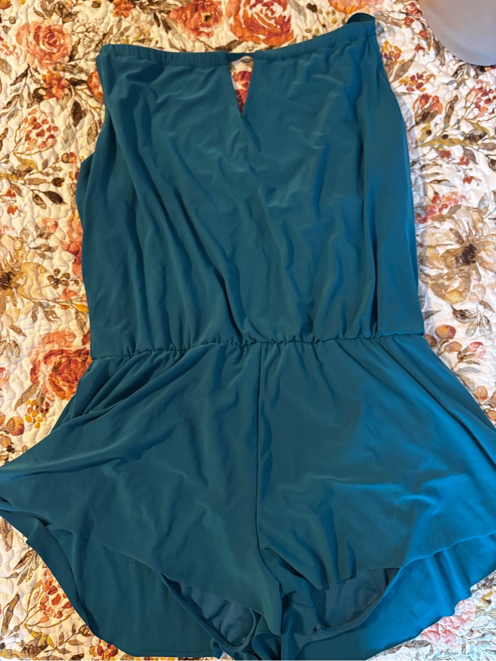 Aqua Green Teal One-Piece Swim Romper